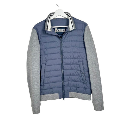 Herno Blue Jacket with Grey Sleeves | Size M - Heritage Fashion