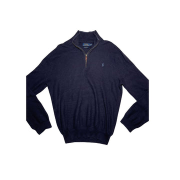 1/4 zip Ralph Lauren XL donkerblauw - Heritage Fashion