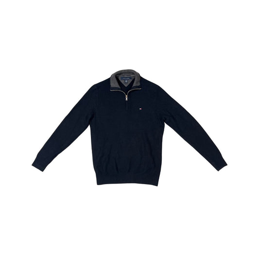 Tommy Hilfiger Black 1/4 Zip Sweater - Heritage Fashion