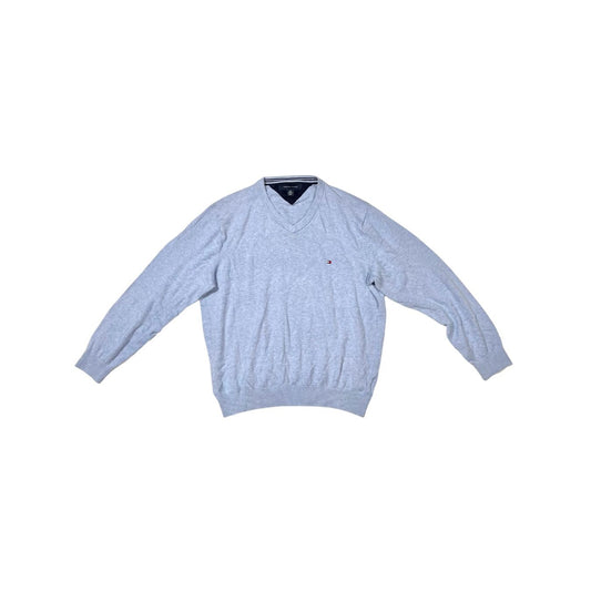 Tommy Hilfiger Baby Blue V-Neck Sweater - Heritage Fashion