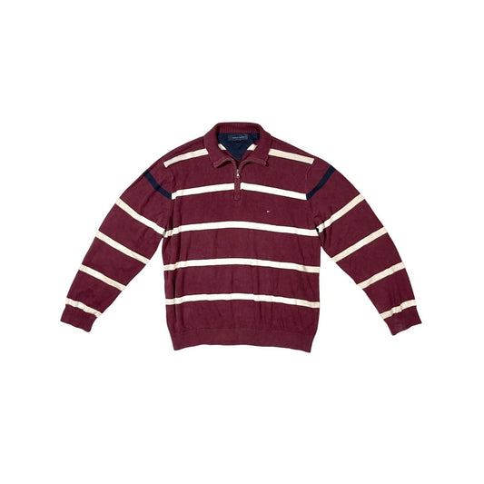 Tommy Hilfiger Bordeaux 1/4 Zip Sweater - Heritage Fashion